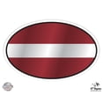 thumbnail image 1 of Latvia Flag Oval - 12" Vinyl Sticker Waterproof Decal, 1 of 1