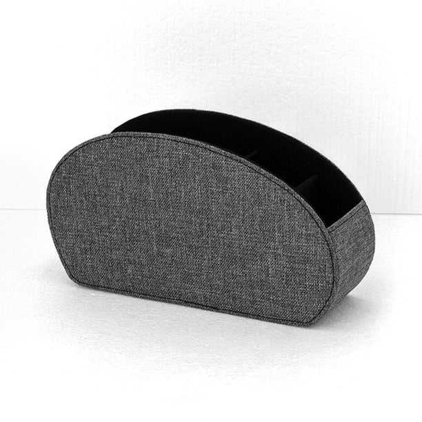 Cipaher Cuero Control Remoto Organizador Caja Gris Compartimento Escritorio Almacenamiento Pequeños Accesorios