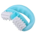 thumbnail image 1 of LNGOOR Masseur en Plastique Manuel Poignée Ronde 2 Roues Rouleau de Massage Musculaire (Bleu), 1 of 5