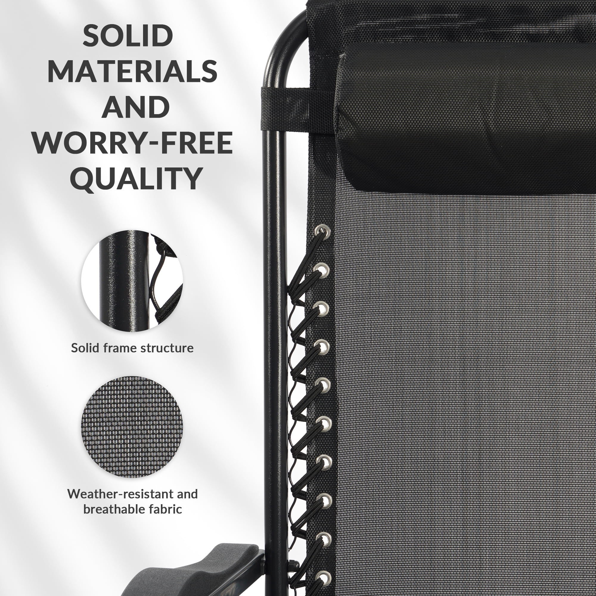 Everyday Essentials Adjustable Zero Gravity Lounge Chair Recliners for Patio