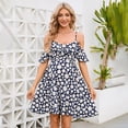 thumbnail image 3 of Maternity Nursing Dress Womens Spaghetti Strap Ruffle Sleeve Daisy Printed Tiered Flowy Swing, 3 of 5