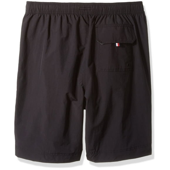 Tommy Hilfiger Mens Solid Swim Bottom Trunks, Black, Big & Tall, XXX-Large