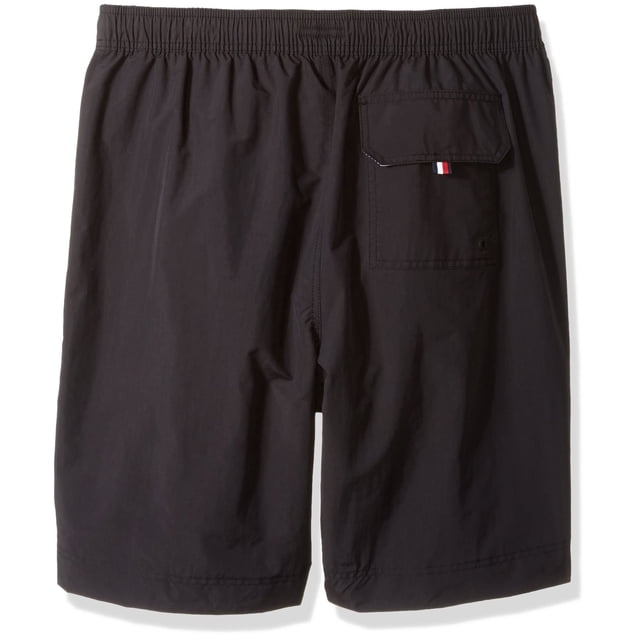 Tommy Hilfiger Mens Solid Swim Bottom Trunks, Black, Big & Tall, XXX-Large