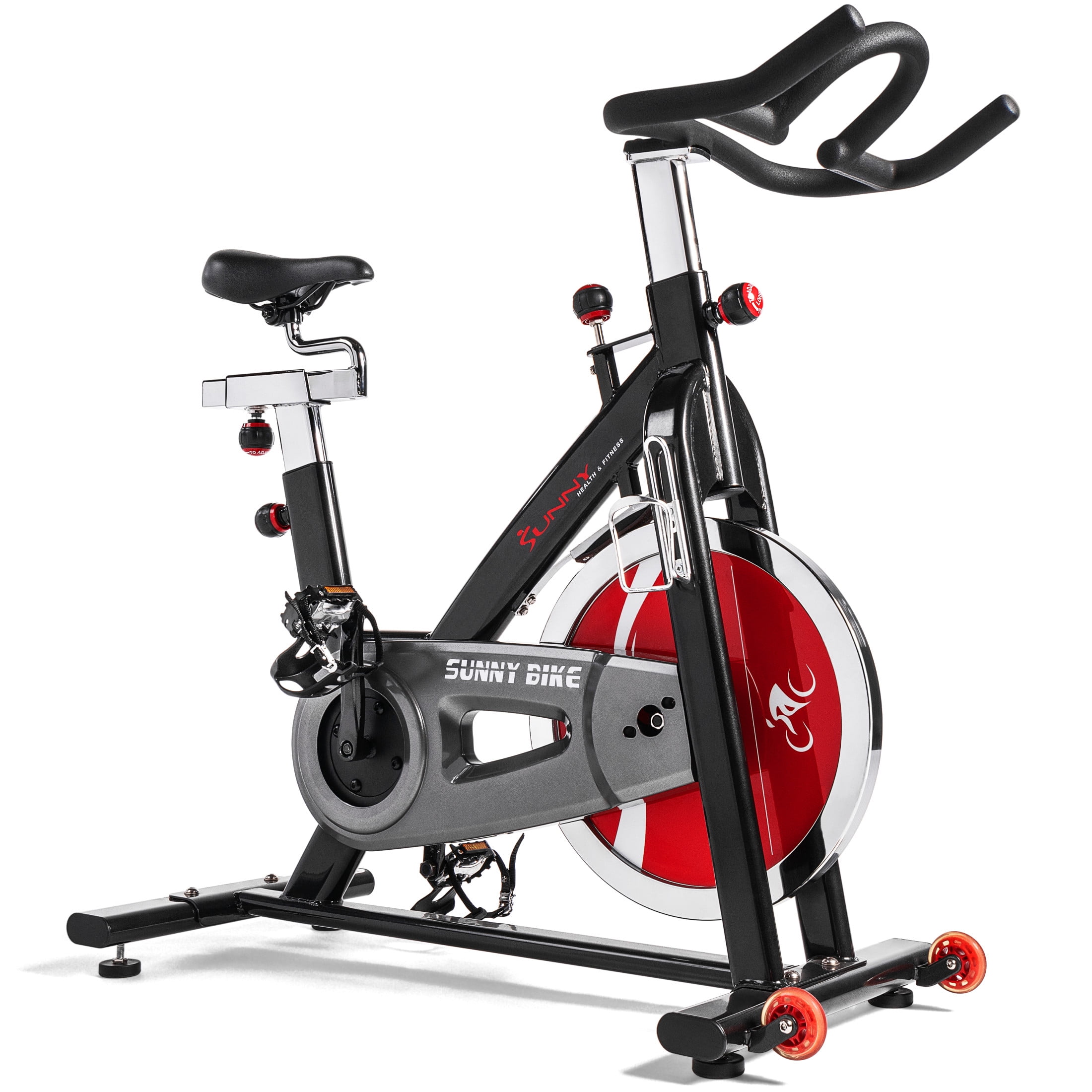 Sunny Health Fitness Stationary Bike w Chain Drive 40 lb