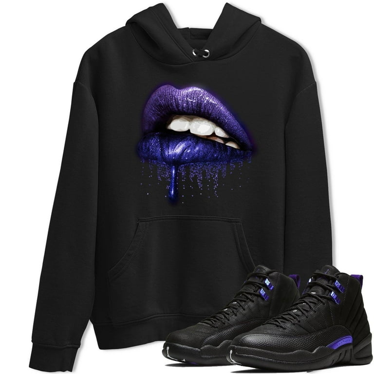 Purple Outfits To Match Jordan 12 Dripping Lips Hoodie Jordan 12