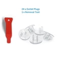 thumbnail image 3 of Baby Proof Me Outlet Covers and Removal Tool, Clear Plug Covers for Shock Prevention, 24-Pack, 3 of 9
