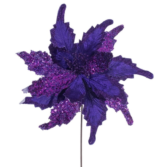 20" Plum Grand Velvet 18" Flower 2/Bag