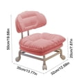 thumbnail image 3 of Swivel Backrest Stool with Wheels, Compact Round Seat for Home/Office, Ergonomic Support, Pink, 3 of 9