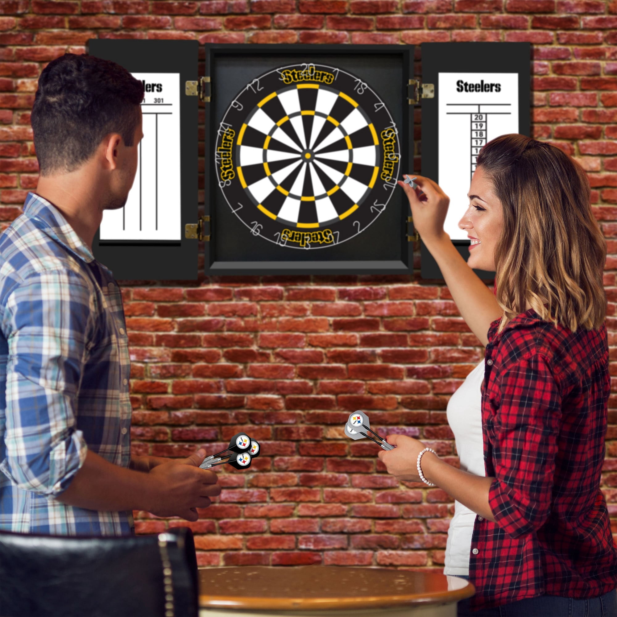 Imperial Pittsburgh Steelers Fans Choice Dartboard Cabinet