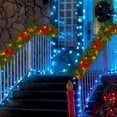 thumbnail image 6 of Ataucjin 6 FT Christmas Garland with 20 Led Lights, Artificial Christmas Garland with Pine Cones, Red Berries & Bows, Xmas Decoration for Indoor Outdoor Mantle Stairs Fireplace, 6 of 6