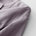 thumbnail image 5 of Mittory Cotton Linen Button Down Shirts for Women Mandarin Collar 3/4 Length Sleeve Tops Dressy Casual Loose Fit Plain Blouse, 5 of 8