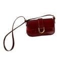 thumbnail image 2 of Bolso de hombro para mujer con correas cortas y largas Hobo Underarm Bag Rojo, 2 of 8