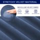 thumbnail image 4 of Funda de Sofá Subrtex 2 Piezas Terciopelo Elástico Azul Piedra, 4 of 5