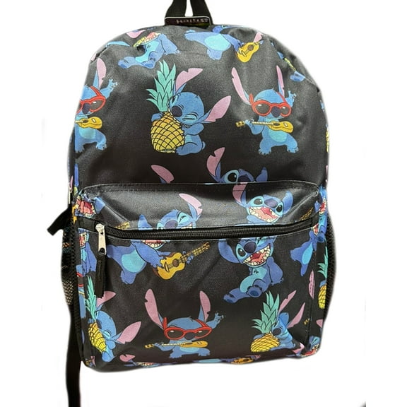 Disney Stitch All Over Print 16" Backpack- Black