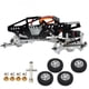 thumbnail image 1 of Marco de chasis ensamblado de coche RC Piezas de marco de coche RC de aleación de aluminio con ruedas para coche Axial SCX24 1/24 RC Plata, 1 of 10