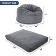 thumbnail image 2 of AKDSteel Large Bean Bag Chair With Filling, Convertible 2-In-1 Sofa Bed For Adults With Washable Corduroy Cover, 2 of 8