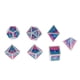 thumbnail image 1 of 7 juegos de dados poliédricos de aleación de zinc para juegos de rol, juegos de mesa y juegos de rol. rosa azul claro azul, 1 of 7