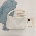 thumbnail image 4 of Bolso Mano Acolchado Nailon para Mujer Cruzado Sólido Hinchado El (Beige), 4 of 8