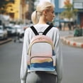 thumbnail image 7 of FORMRS Mini Backpack Purse for Women Quilted Travel Daypack Casual Shoulder Bag, Abstract Painting, 7 of 7
