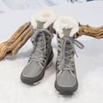 thumbnail image 4 of BURUDANI Women's Faux Fur Lined Water-Resistant Lace-Up Platform Winter Snow Boots, 4 of 6