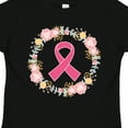thumbnail image 4 of Inktastic Breast Cancer Pink Ribbon Awareness Wreath Girls Toddler T-Shirt, 4 of 5