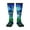 2 Black-1, variant on Colorful Stained Glass Crocodile Print Compression Socks for Both Men And Women for Running, Travel, Flight, Nurse