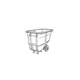 thumbnail image 4 of Rubbermaid Tilt Truck, 1 cu. yd. Volume Capacity, 1250 lb. Load Capacity, Forkliftable Hopper Type - FG131542BLA, 4 of 4