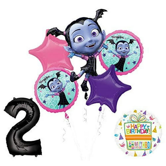 Mayflower Products Vampirina 2nd Birthday Balloon Bouquet Decorations and Party Supplies