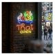 thumbnail image 5 of Letrero De Neón Thai Food Open, Ideal Para Decoración De Pared De Cocina Y Restaurante, Con Luz Regulable De 42cmx52cm, 5 of 6