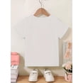 thumbnail image 2 of Spring-Summer Girls' Round Neck Short Sleeve Fashion T-Shirt for Back-to-School Season! Rainbow, Apple Elements with "FIRST OF 3RD GRADE" Letter Print Comfort Stretch Fabric Top, 2 of 6