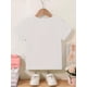 thumbnail image 2 of Spring-Summer Girls' Round Neck Short Sleeve Fashion T-Shirt for Back-to-School Season! Rainbow, Apple Elements with "FIRST OF 3RD GRADE" Letter Print Comfort Stretch Fabric Top, 2 of 6