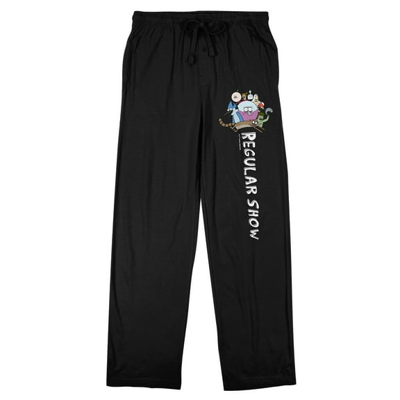 Regular Show Favorite Characters Men's Black Sleep Pajama Pants-Small