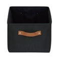 thumbnail image 3 of Mainstays Black Canvas Storage Basket with Handles, 3 of 7