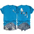 thumbnail image 1 of Birdeem Blouses pour Femmes T-Shirt Décontracté Imprimé à Col Rond Manches Courtes, 1 of 1