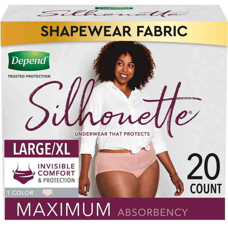 Depend Silhouette Incontinence Underwear for Women, Maximum L/XL