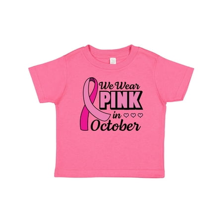 

Inktastic Breast Cancer Awareness We Wear Pink in October Gift Baby Girl T-Shirt