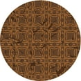 thumbnail image 1 of Ahgly Company Machine Washable Indoor Round Transitional Night Red Area Rugs, 3' Round, 1 of 7