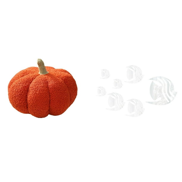 Almohadas de calabaza de Halloween,Almohadas de calabaza de Halloween Decoración del hogar Suave,Cojines de calabaza para Halloween,peluches,sofá,Adhesivo de pared,Calcomanías de pared de
