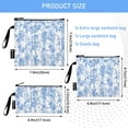 thumbnail image 3 of Dailycode Reusable Ziploc Bags Leakproof Sandwich Snack Freezer Bags Stripes and Flowers 3 pack, 3 of 7