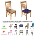 thumbnail image 5 of Blue Gold Sun Moon Pattern Seat Covers for Dining Room Chairs Set Of 4,Stretch Printed Washable Chair Seat Cover with Elastic Ties and Button,Removable Waterproof Couch Cushion Covers, 5 of 6