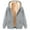 #430-Gray, variant on Roncen Women's Christmas Fashion Fleece Hooded Jacket - Long Sleeve Plush Lined Comfort Fit Casual Coat for Holiday Season Warm Winter Stylish Outerwear
