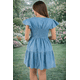 thumbnail image 3 of Vestido para Embarazo Mezclilla Frescura en Stretch Almacenes Mario Color Azul Claro Talla Unitalla, 3 of 4