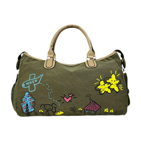 Bolsa de viaje de lona, ​​bolso de mano, bolso de noche para gimnasio, ejercicio, deportes, entrenamiento Verde