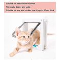thumbnail image 3 of Puerta grande para gatos para mascotas (tamaño exterior 9,9 x 9,2 pulgadas) Puerta para gatos con bloqueo de 4 vías para puerta interior exterior para mascotas, instalación fácil y rápida, i, 3 of 5