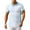 White, variant on Mens Polo Shirts Summer Color Matching Short Sleeve Button Up Lapel Breathable Tops Casual Trend Slim Fit T Shirts for Man Black L