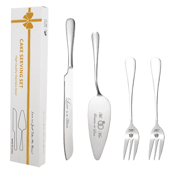 Cake Cutter Wedding Cake Cutting Set for Wedding Cake Knife Server Wedding Cake Knife and Server Set Cortador De Pastel Cake Server and Knife Set Plate Knife for Cakes Wedding Gift Set