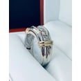 thumbnail image 4 of 2CT Round Cut Simulated Diamond Five Stone Men's Engagement Ring 14K White Gold Plated 925 Silver, 4 of 5