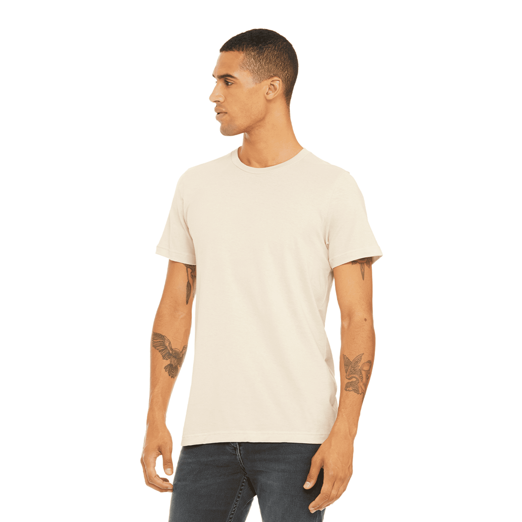 BELLA+CANVAS Adult Unisex Short Sleeve Crew Neck T-Shirt for Crafting, Natural, Xlarge