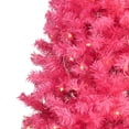 thumbnail image 3 of Northlight Pre-Lit Artificial Tinsel Christmas Tree - 7' - Pink - Clear Lights, 3 of 6