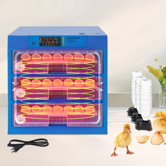 Egg Incubator Digital Poultry Hatcher Machine with Automatic Egg Turning 0-99℃